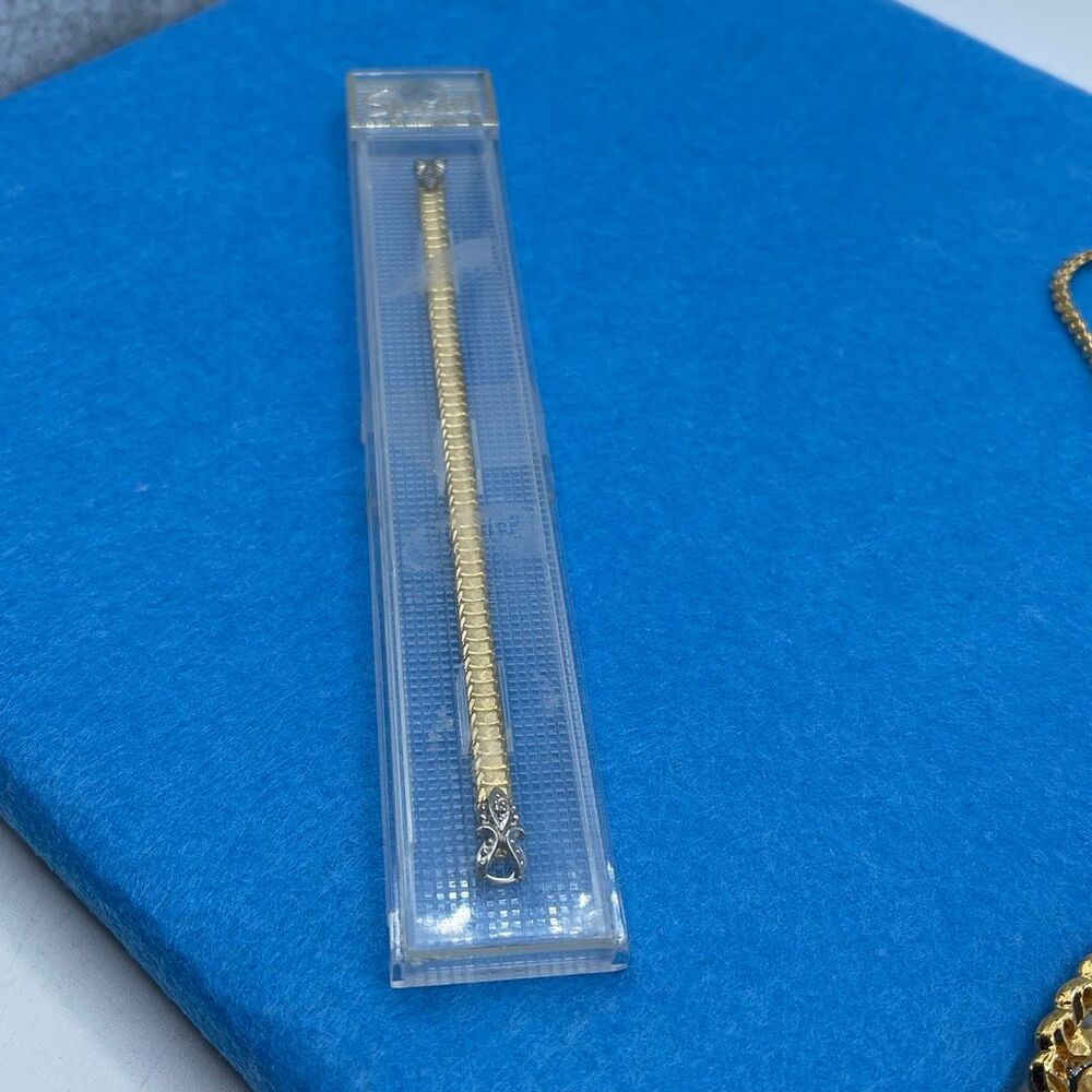 Vintage Speidel Watch band 10K GF Diamonds New in Box .
